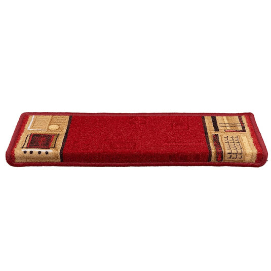 Vidaxl trapmatten zelfklevend 5 st 65x21x4 cm rood
