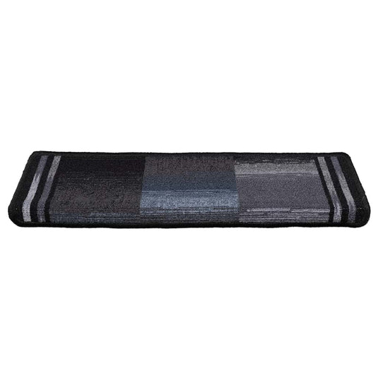 Vidaxl trapmatten zelfklevend 5 st 65x21x4 cm zwart en grijs