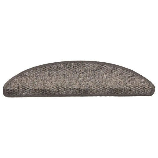 Vidaxl trapmatten zelfklevend 15 st sisal-look 56x17x3 cm bruinbeige