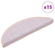 Vidaxl trapmatten zelfklevend 15 st sisal-look 56x17x3 cm roze