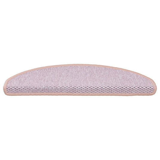 Vidaxl trapmatten zelfklevend 15 st sisal-look 56x17x3 cm roze