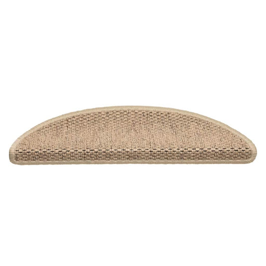 Vidaxl trapmatten zelfklevend 15 st sisal-look 56x17x3 cm zandkleurig
