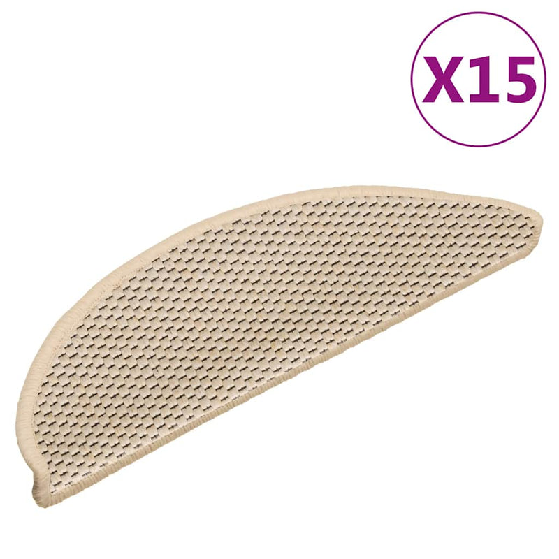 Load image into Gallery viewer, Vidaxl trapmatten zelfklevend 15 st sisal-look 56x17x3 cm berber
