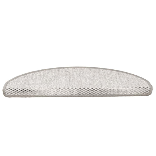 Vidaxl trapmatten zelfklevend 15 st sisal-look 65x21x4 cm platinakleur
