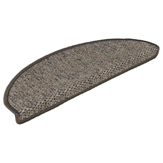 Vidaxl trapmatten zelfklevend 15 st sisal-look 65x21x4 cm grijs-beige