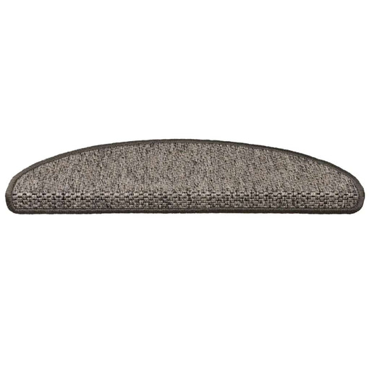 Vidaxl trapmatten zelfklevend 15 st sisal-look 65x21x4 cm grijs-beige