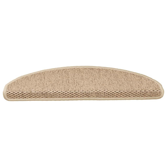 Vidaxl trapmatten zelfklevend 15 st sisal-look 65x21x4 cm zandkleurig