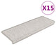 Vidaxl trapmatten zelfklevend 15 st sisal-look 65x21x4 cm platinakleur
