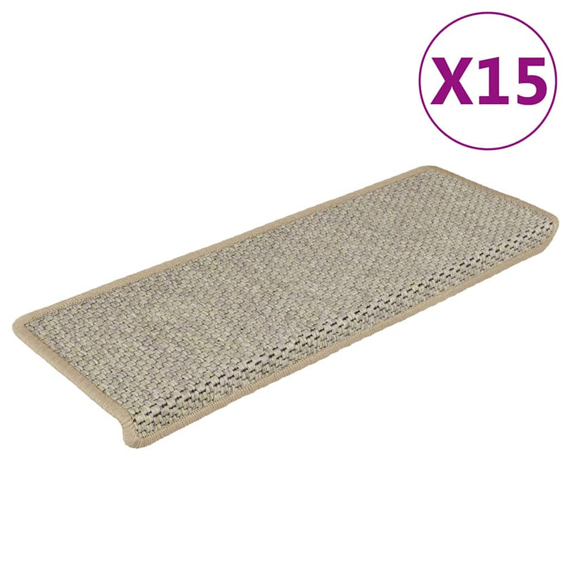 Load image into Gallery viewer, Vidaxl trapmatten zelfklevend 15 st sisal-look 65x21x4 cm groen
