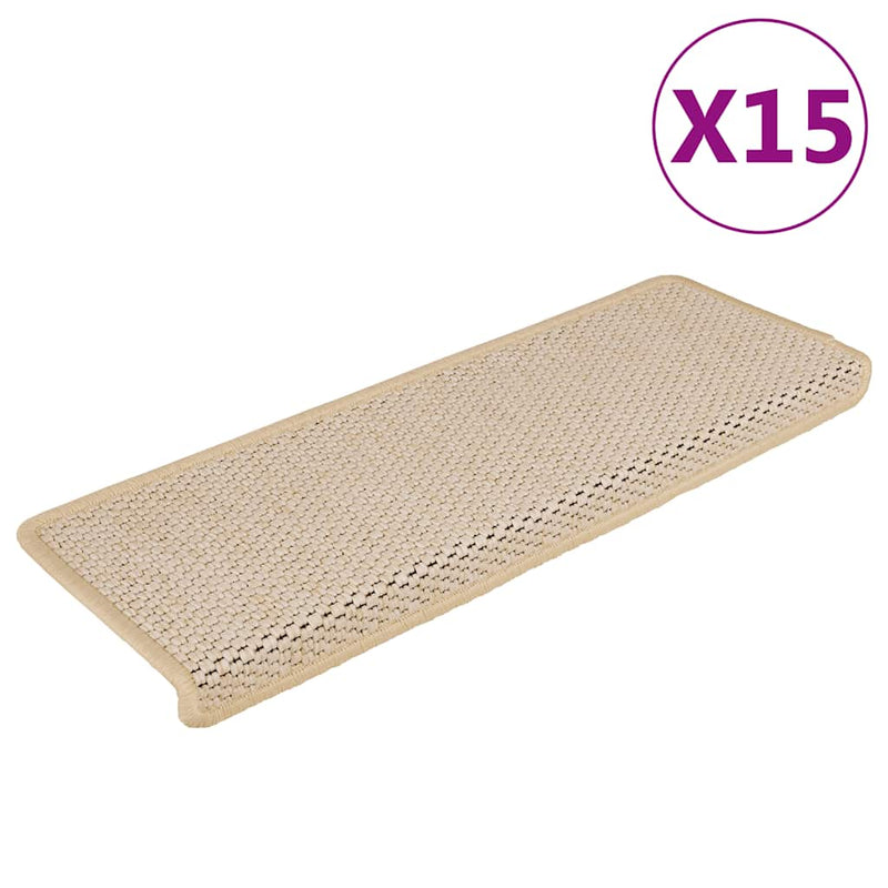 ギャラリービューアに画像をロードする, Vidaxl trapmatten zelfklevend 15 st sisal-look 65x21x4 cm berber
