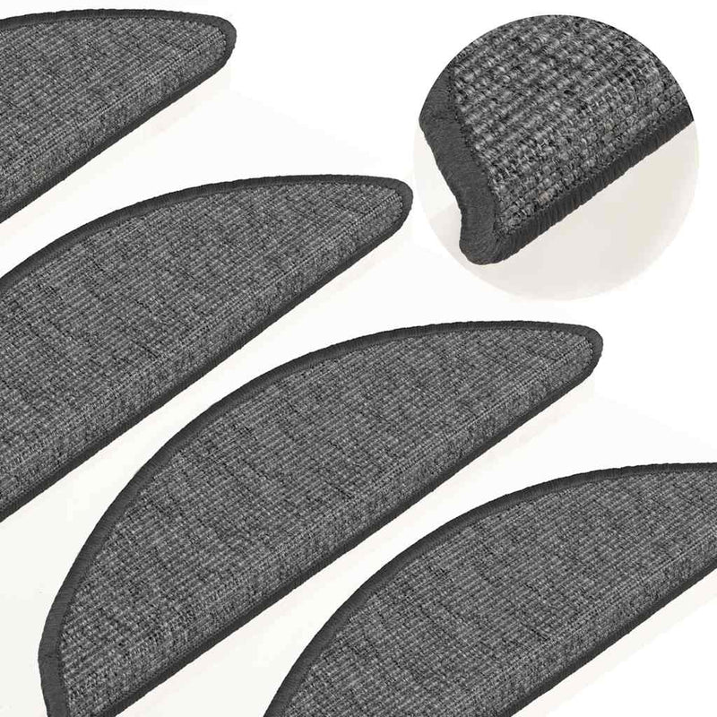 Load image into Gallery viewer, Vidaxl trapmatten 15 st 56x17x3 cm beige en grijs halfrond
