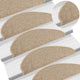 Vidaxl trapmatten 15 st 65x21x4 cm donkerbeige halfrond groot