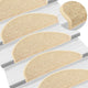 Vidaxl trapmatten 15 st 65x21x4 cm lichtbeige halfrond groot