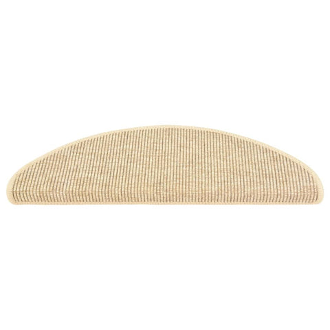 Vidaxl trapmatten zelfklevend 15 st sisal-look 65x21x4 cm beige