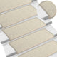 Vidaxl trapmatten 15 st 65x21x4 cm zilver met rechthoekige rand