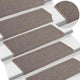 Vidaxl trapmatten 15 st 65x21x4 cm donkerbeige rechthoekige rand