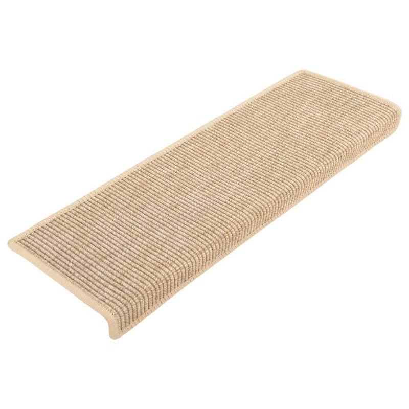 Load image into Gallery viewer, Vidaxl trapmatten 15 st 65x21x4 cm lichtbeige met rechthoekige rand
