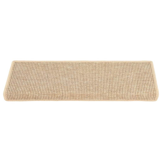 Vidaxl trapmatten 15 st 65x21x4 cm lichtbeige met rechthoekige rand