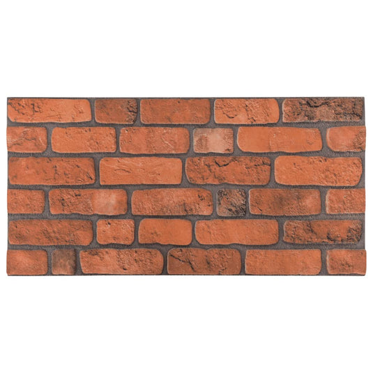 Vidaxl 10 st wandpanelen 3d terracottakleurige baksteen eps