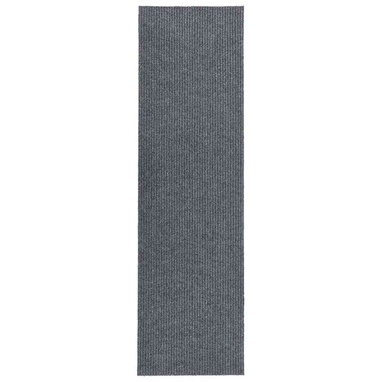 Vidaxl droogloopmat 100x400 cm grijs