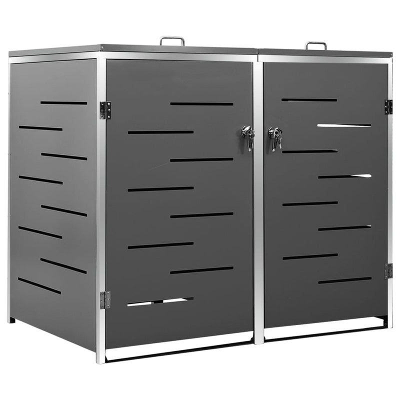 Load image into Gallery viewer, VidaXL Containerberging dubbel 138x77,5x112,5 cm roestvrij staal
