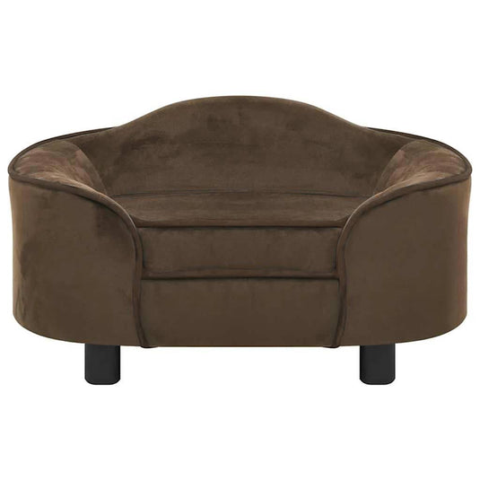 Vidaxl hondenbank 67x47x36 cm pluche bruin