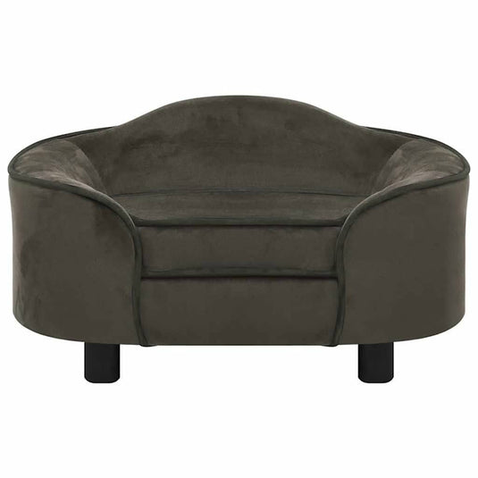 Vidaxl hondenbank 67x47x36 cm pluche donkergrijs