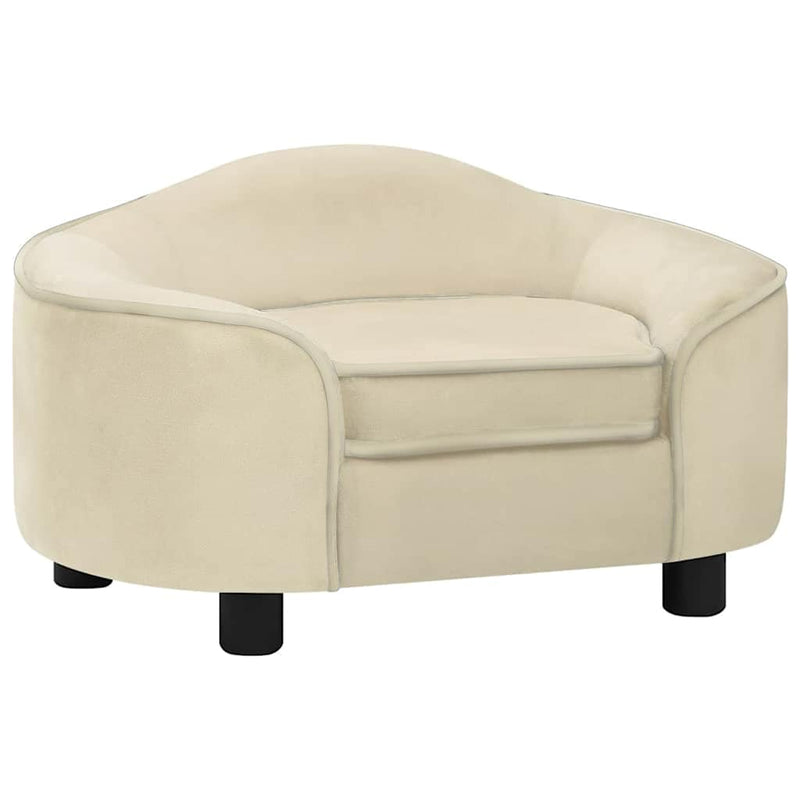 Load image into Gallery viewer, Vidaxl hondenbank 67x47x36 cm pluche crèmekleurig
