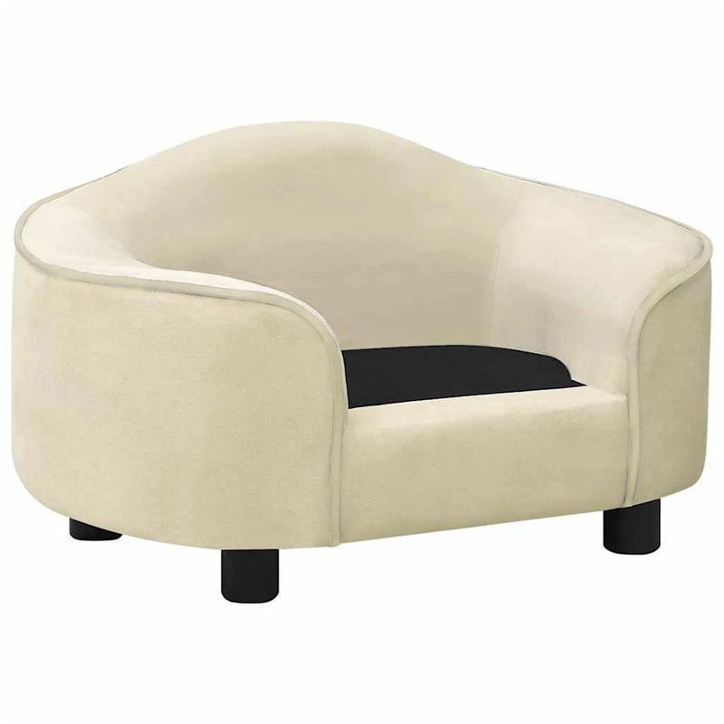 Load image into Gallery viewer, Vidaxl hondenbank 67x47x36 cm pluche crèmekleurig
