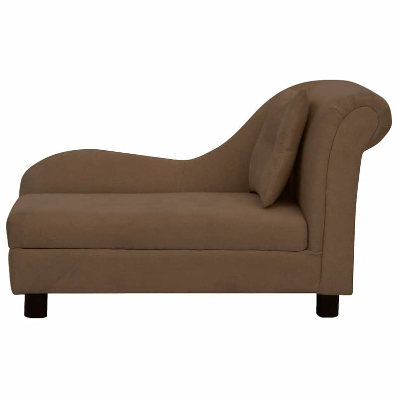 Load image into Gallery viewer, Vidaxl hondenbank met kussen 83x44x44 cm pluche bruin

