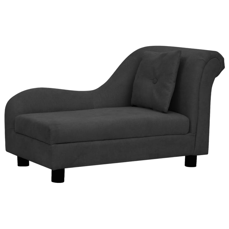 Load image into Gallery viewer, Vidaxl hondenbank met kussen 83x44x44 cm pluche zwart
