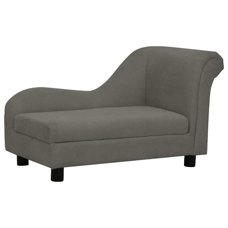 Load image into Gallery viewer, Vidaxl hondenbank met kussen 83x44x44 cm pluche donkergrijs
