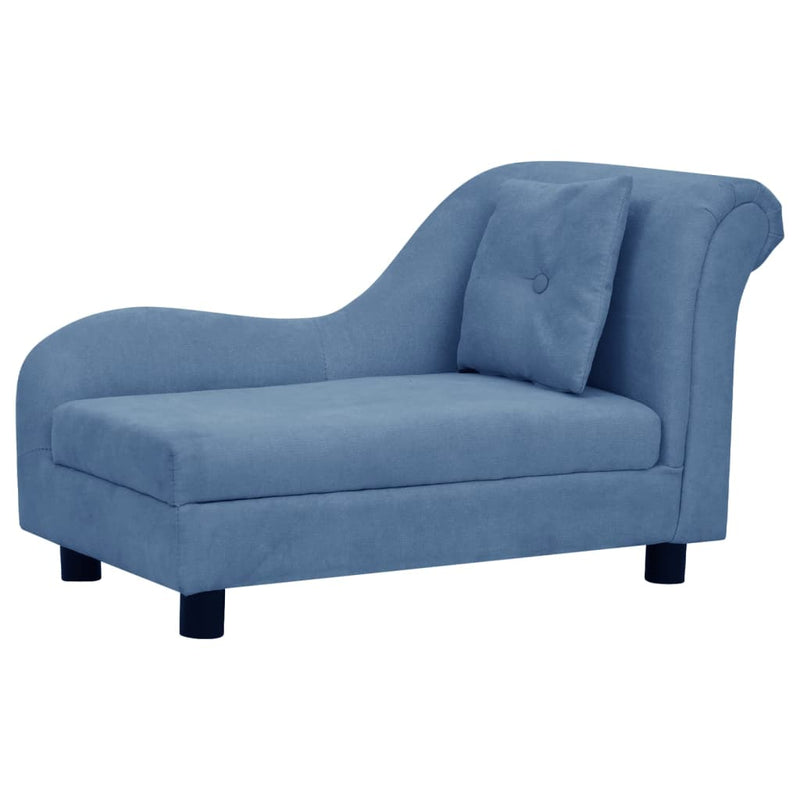 Load image into Gallery viewer, Vidaxl hondenbank met kussen 83x44x44 cm pluche blauw
