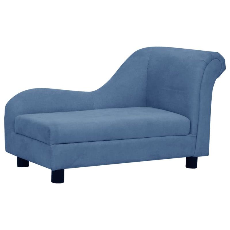 Load image into Gallery viewer, Vidaxl hondenbank met kussen 83x44x44 cm pluche blauw
