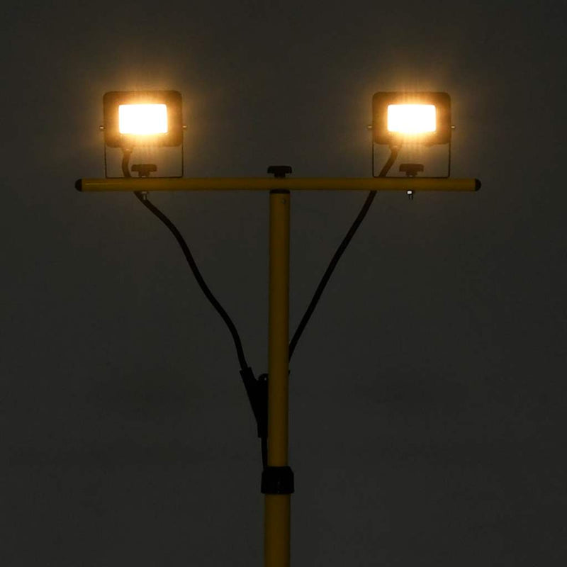 Laden Sie das Bild in Galerie -Viewer, Vidaxl spotlight met statief led 2x10 w warmwit

