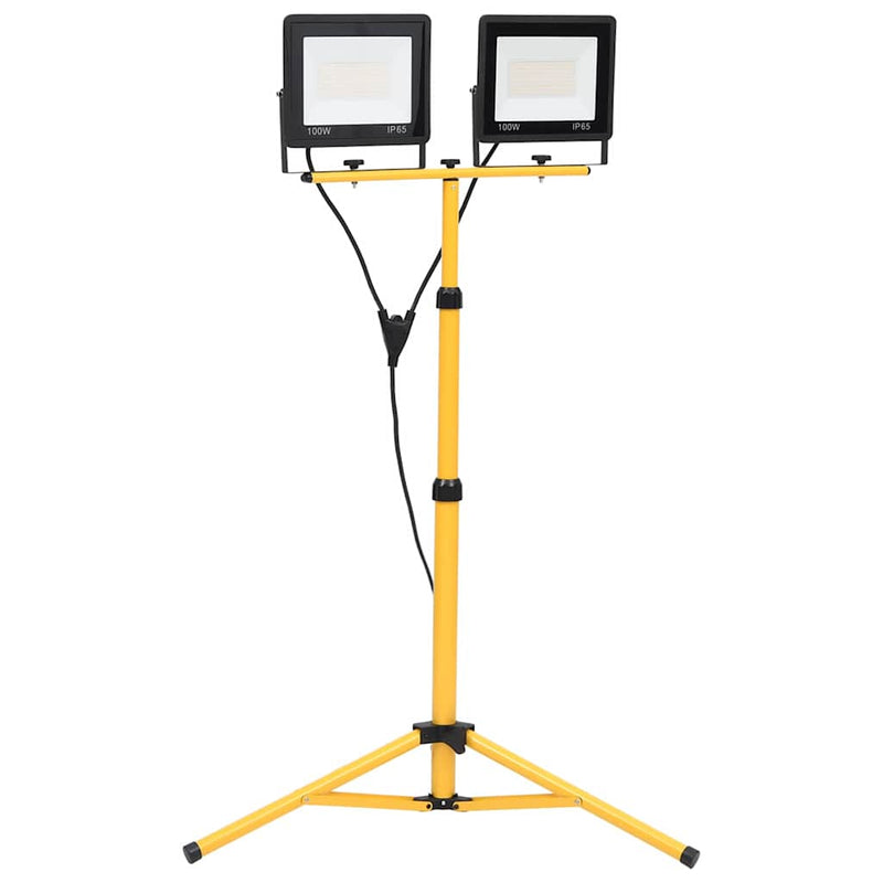 Laden Sie das Bild in Galerie -Viewer, Vidaxl spotlight met statief led 2x100 w warmwit
