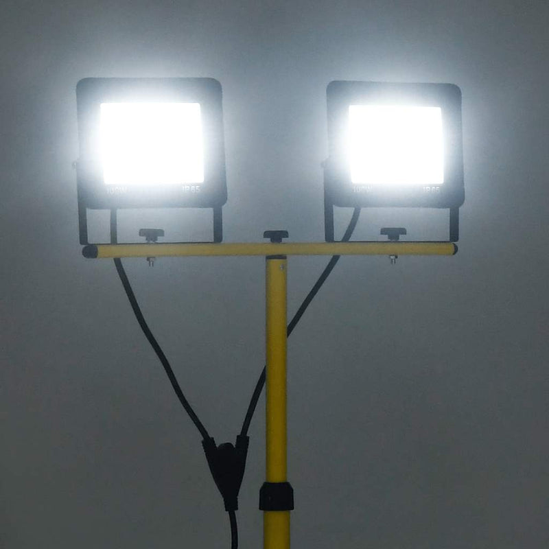 Laden Sie das Bild in Galerie -Viewer, Vidaxl spotlight met statief led 2x100 w koudwit

