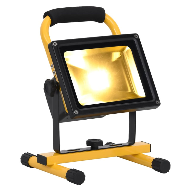 Load image into Gallery viewer, Vidaxl spotlight met handvat oplaadbaar led 30 w warmwit
