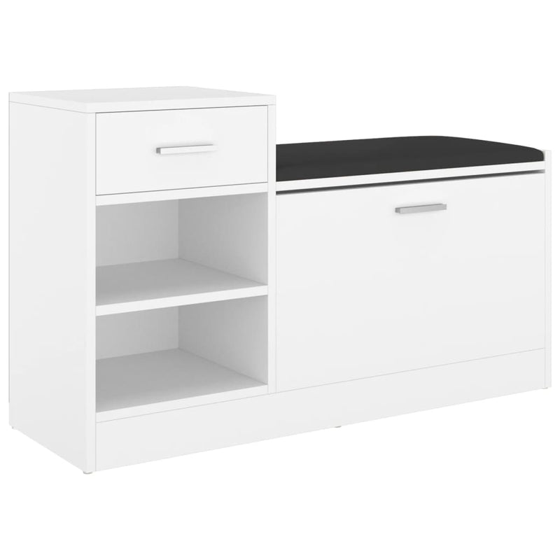 Load image into Gallery viewer, Vidaxl schoenenbank 94,5x31x57 cm bewerkt hout wit
