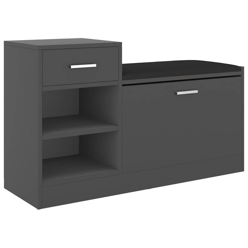 ギャラリービューアに画像をロードする, Vidaxl schoenenbank 94,5x31x57 cm bewerkt hout grijs
