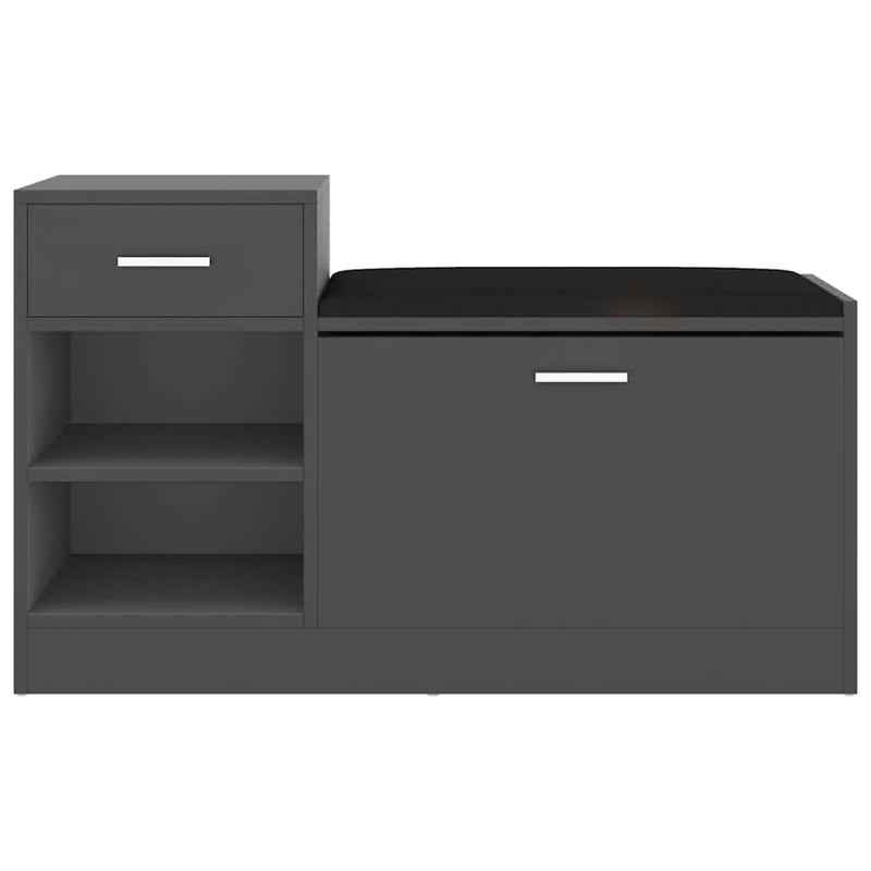 ギャラリービューアに画像をロードする, Vidaxl schoenenbank 94,5x31x57 cm bewerkt hout grijs
