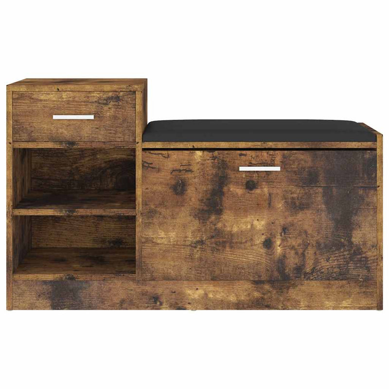 ギャラリービューアに画像をロードする, Vidaxl schoenenbank 94,5x31x57 cm bewerkt hout gerookt eikenkleurig
