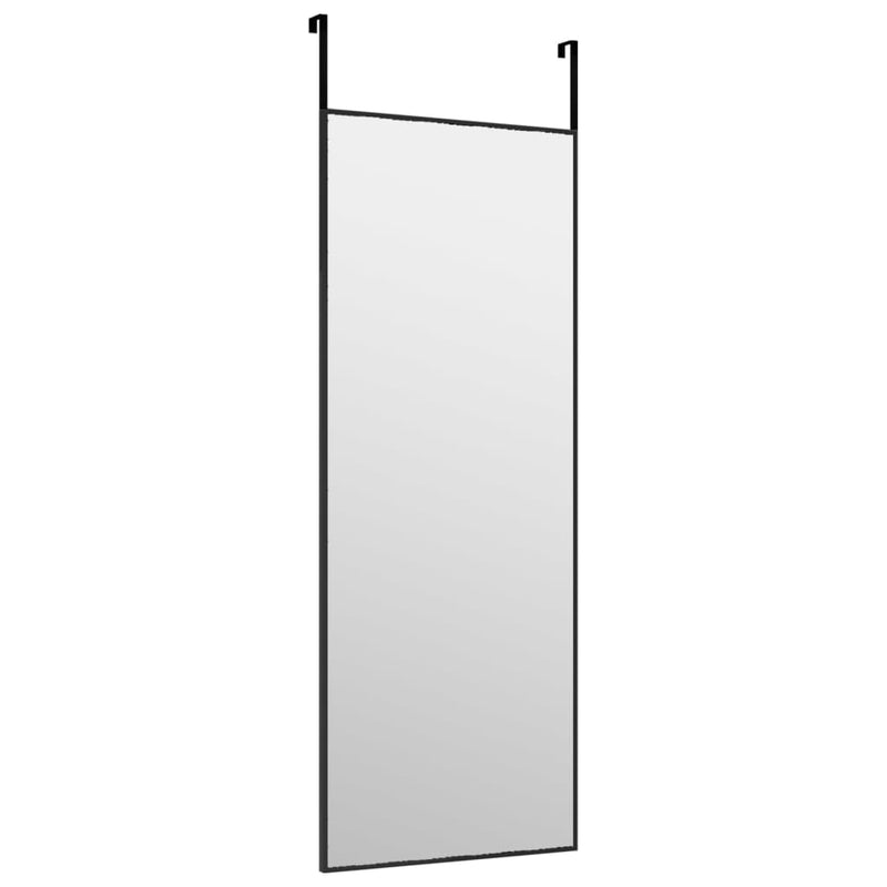 Load image into Gallery viewer, Vidaxl deurspiegel 30x80 cm glas en aluminium zwart
