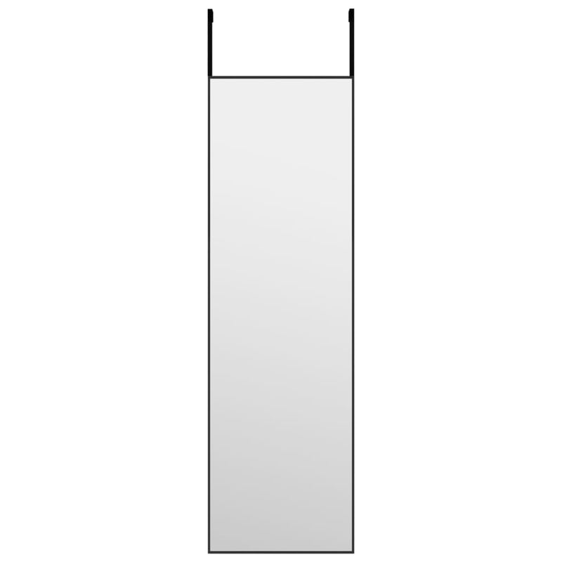 Load image into Gallery viewer, Vidaxl deurspiegel 30x100 cm glas en aluminium zwart

