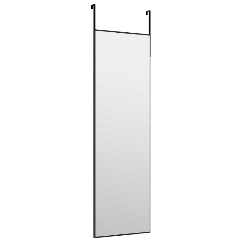 Load image into Gallery viewer, Vidaxl deurspiegel 30x100 cm glas en aluminium zwart
