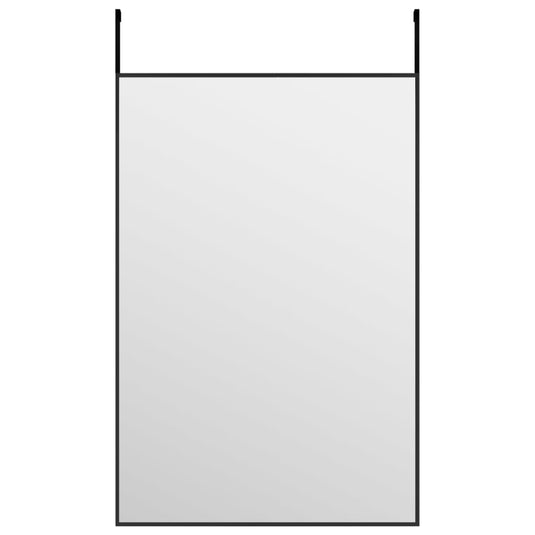 Vidaxl deurspiegel 40x60 cm glas en aluminium zwart