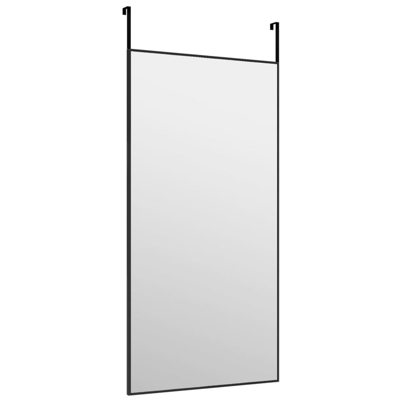 Load image into Gallery viewer, Vidaxl deurspiegel 40x80 cm glas en aluminium zwart
