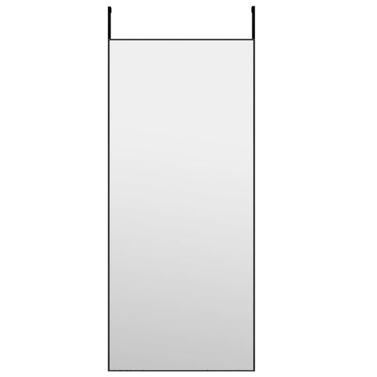 Vidaxl deurspiegel 40x100 cm glas en aluminium zwart