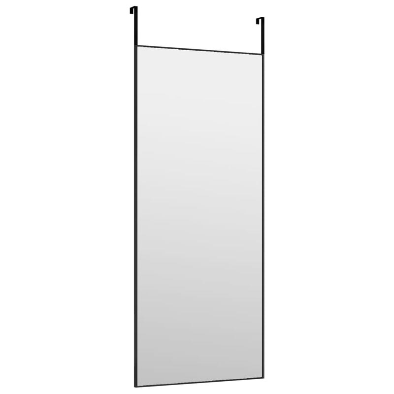 Load image into Gallery viewer, Vidaxl deurspiegel 40x100 cm glas en aluminium zwart
