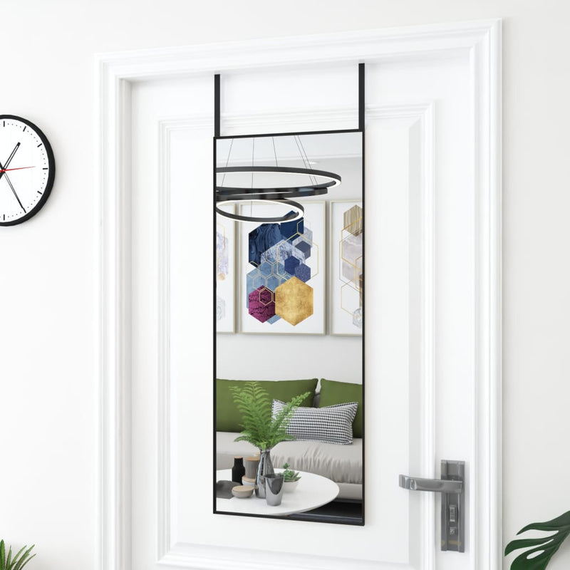 Load image into Gallery viewer, Vidaxl deurspiegel 40x100 cm glas en aluminium zwart
